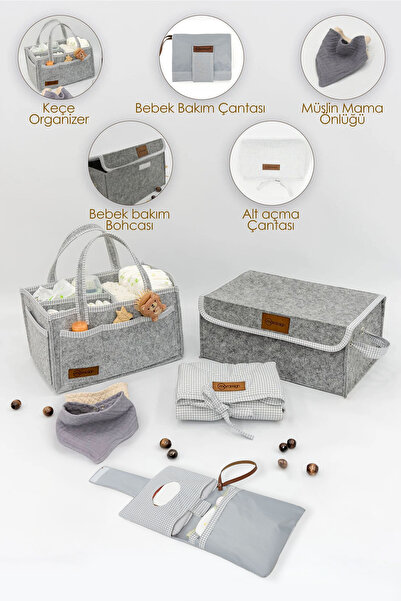 mordesign مجموعة العناية بالمهر للأطفال حديثي الولادة - منظم الأم والطفل، صندوق هدايا للأطفال