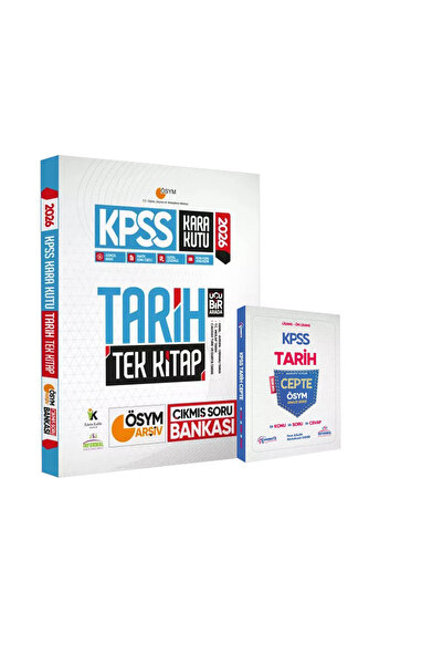 Karakutu Yayınları 2026 KPSS Tarihin Kara Kutusu ve Tarih CEPTE Konu-Soru-Cevap Konu Özetli Dijital Çözümlü 2li Set