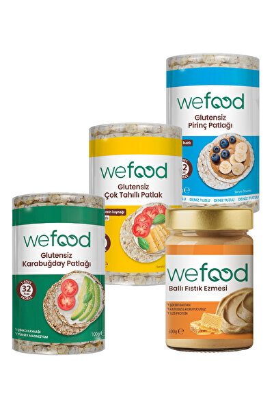 Wefood معجون الفول السوداني بالعسل الخام بدون سكر 300 جرام + عبوة تجريبية من Wefood