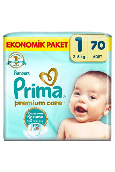 Prima Bebek Bezi Premium Care 1 Numara 70 Adet Ekonomik Paket