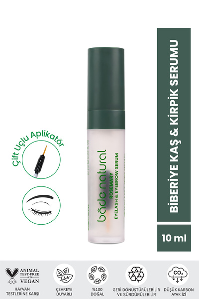 Bade Natural Rosemary Oil Eyebrow Eyelash Care Serum Nourishing and Strengthening 10 ml
