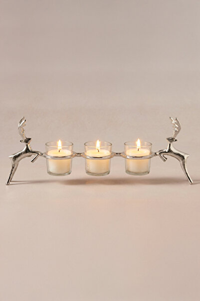 Karaca Home Roe 3'lü Dekoratif Mumluk 47x16,5 cm