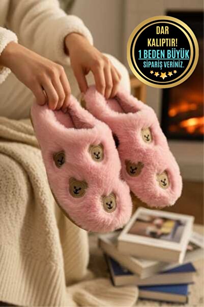 Modafırsat Жіночі щоденні тапочки з плюшевою підкладкою, вовняні тапочки з хутром, весільний набір, весільні тапочки для дому