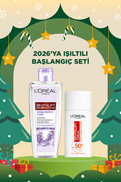 L'Oreal Paris Revitalift Filler Dolgunlaştırıcı Tonik+ Clinical SPF 50+ Günlük Yüz Güneş Kremi