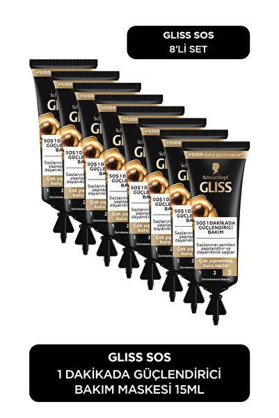 Gliss Sos Anında Güçlendirici Bakım Kremi 8x15 ml