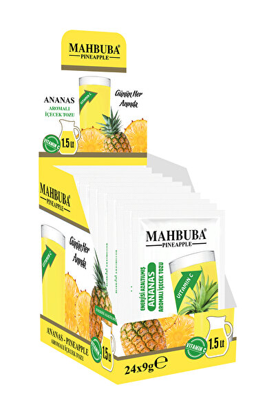 Mahbuba Ananas Aromalı Soğuk Toz Içecek 24x9gr