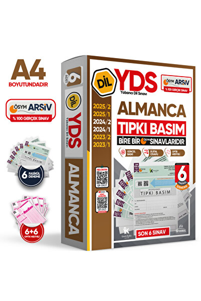 Karakutu Yayınları 2026 YDS Almanca ÖSYM Tıpkı Basım Çıkmış Soru Deneme Paketi 6lı Fasikül SETİ