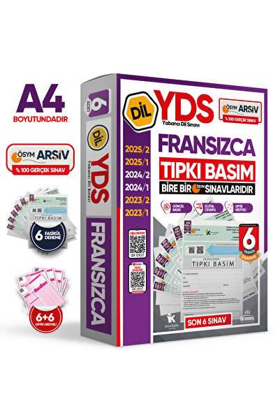 Karakutu Yayınları 2026 YDS Fransızca ÖSYM Tıpkı Basım Çıkmış Soru Deneme Pak...