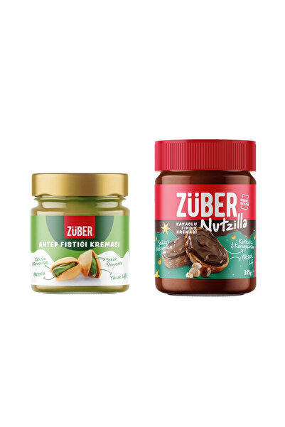 Züber Antep Fıstığı Kreması 200 g + Nutzilla Fındık Kreması Kakaolu 315 g
