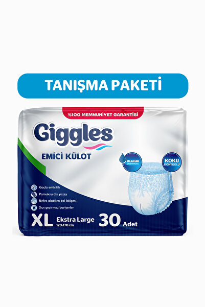 giggles Yetişkin Emici Külot Bez Orta Boy(Medium) Bel Boyu 120-170cm  Islaklı...