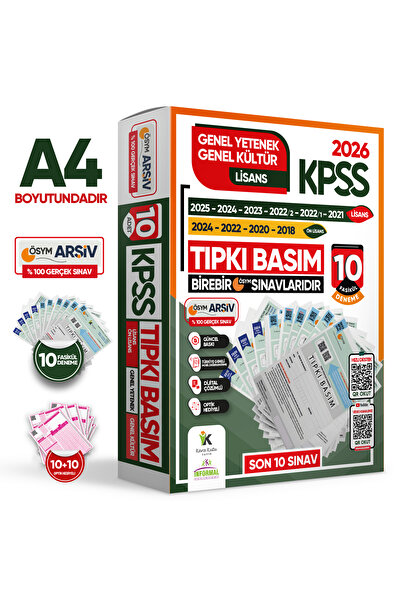 Karakutu Yayınları 2026 KPSS Genel Yetenek-Genel Kültür Çıkmış Soru Tıpkı Bas...