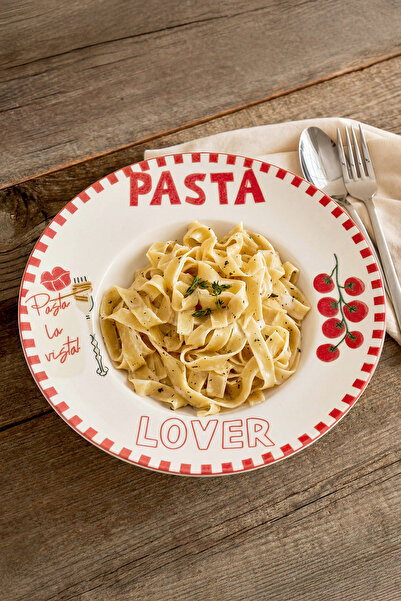 TRENDYOLMİLLA HOME Patterned Porcelain Pasta Plate Tphaw25Tbk00004