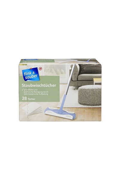 Flink Sauber قماش إزالة الغبار، 22×30 سم، 28 قطعة