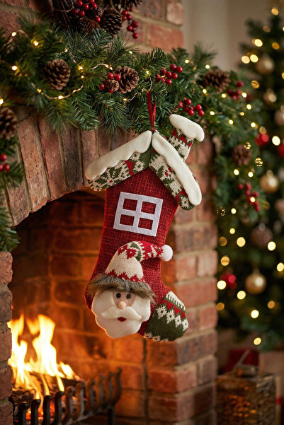 TRENDYOLMİLLA HOME زينة جوارب سانتا كلوز ذات طابع عيد الميلاد