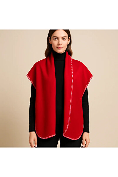 arslan deco Shoulder Shawl, Shepherd's Stitch Scarf, Fleece Scarf