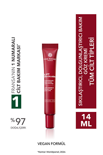 Yves Rocher Göz Kremi-Sıkılaştırıcı,Dolgunlaştırıcı Bitkisel Kolajen ve Hyaluronik Bakım/ Lift Pro Collagene-520