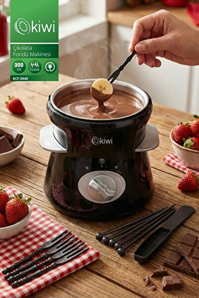 Kiwi KCF-5940 Çikolata & Fondü Makinesi | 2 Isı Seviyesi & 300 ml