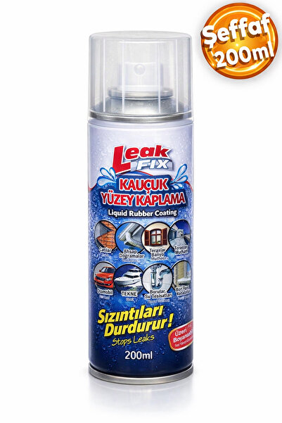 Badem10 Leak Fix (ŞEFFAF 200 ml) Su Yalıtım Sızdırmaz Geçirmez Izolasyon Kauçuk Spreyi Kaplama Sızıntı Önler