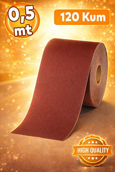 Badem10 120 Kum (0,5 METRE) Bant Rulo Zımpara Ahşap Metal Zımparası