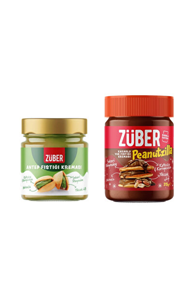 Züber Antep Fıstığı Kreması 200 g + Peanutzilla Kakaolu Fıstık Kreması 315 g