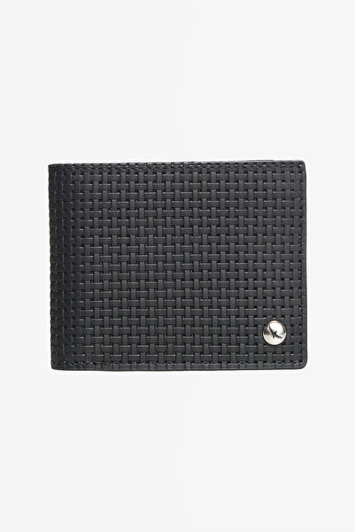 ALTINYILDIZ CLASSICS Men's Black 100% Leather Wallet