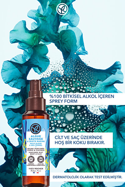 Yves Rocher Saç ve Vücut Spreyi- Serinletici Okyanus Esintisi- Vegan-100ml