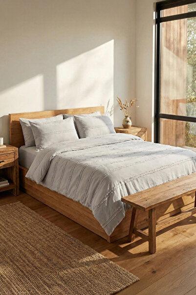 TRENDYOLMİLLA HOME Doppelbett-Set mit Boho-Motiv, 100 % Baumwolle, mit Quastenverzierung, TPHAW26CKN00000