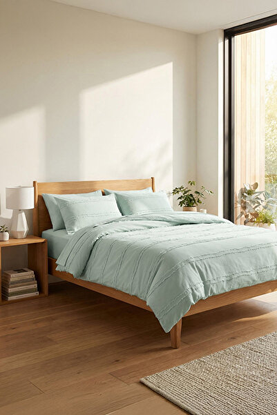 TRENDYOLMİLLA HOME Doppelbett-Set mit Boho-Motiv, 100 % Baumwolle, mit Quastenverzierung, TPHAW26CKN00000