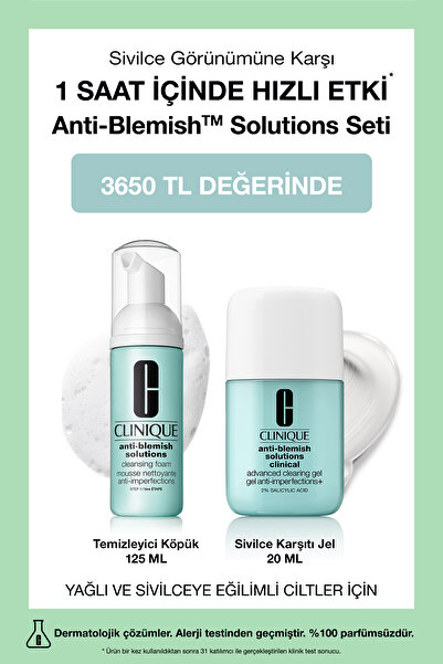 Clinique Karma Ve Yağlı Ciltler Için Anti Blemish İkilisi - Jel 20ml, Köpük 125ml