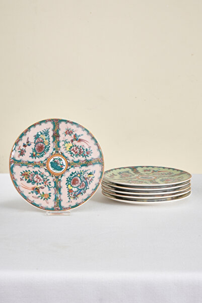 Karaca طبق كيك بورسلين 6 قطع من هارمونيا