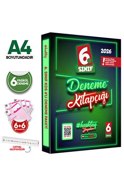 Karakutu Yayınları 2026 6.Sınıf #hashtag Kazanım Değerlendirme Sınavı 6lı SARMAL Deneme Paketi Çözümlü Türkiye Geneli