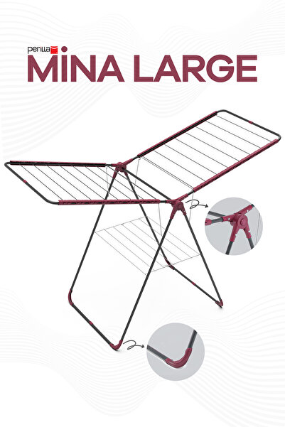 Perilla Mina Large Çelik Katlanabilir Çamaşır Kurutmalık – 20m Kapasite