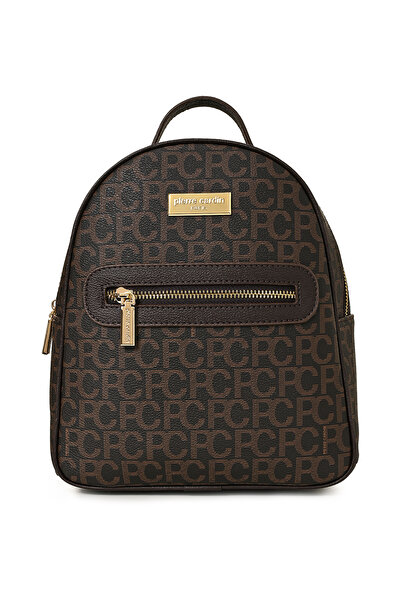 Pierre Cardin Brown Large Alphabet Women's Backpack 05Po22Y1541