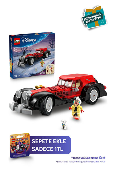 LEGO ® ǀ Disney Cruella De Vil’in Arabası 43277 - 9+ Çocuklar için Yaratıcı Oyuncak Yapım Seti (378 P)