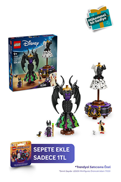 LEGO ® ǀ Disney Malefiz'in ve Cruella De Vil'in Elbiseleri 43262 - 9+ Oyuncak Yapım Seti (524Parça)