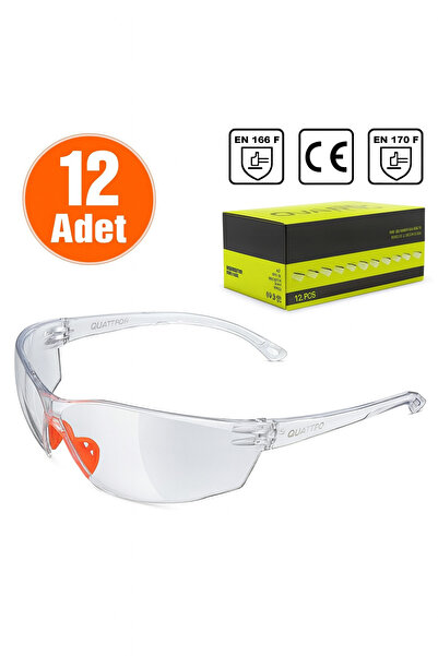 Badem10 Iş Güvenlik Güvenliği Gözlüğü Çapak Deney Koruyucu Gözlük S1100 Şeffa...