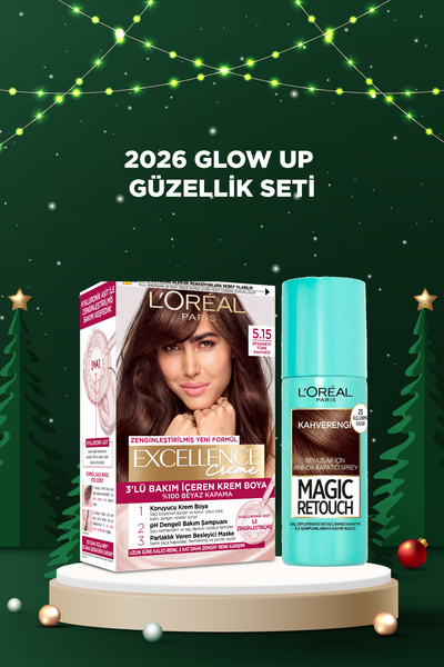 L'Oreal Paris Excellence Creme 5.15 & Beyazlar Için Kapatıcı Kahverengi Saç Spreyi - Magic Retouch 03 Chatain