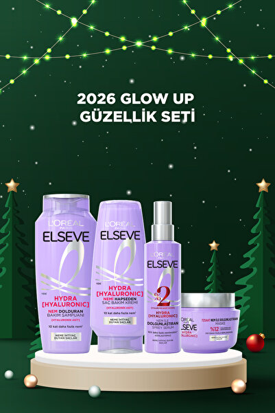 ELSEVE Hydra [hyaluronic] Nem İle Dolgunlaştıran Saç Bakım Seti - Şampuan & Saç Bakım Kremi & Serum & Maske