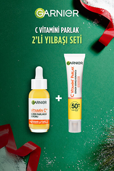 Garnier C Vitamin Serum (Niasinamid + Salisilik Asit) +  Işıltılı Doku Güneş Koruyucu Krem 50SPF UV UA
