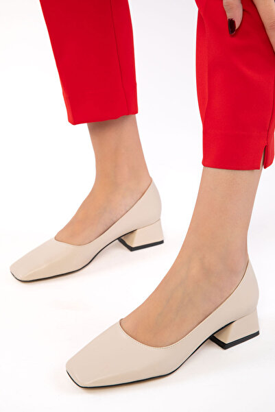 SOHO Beige Women's Classic Heeled Shoes 21200