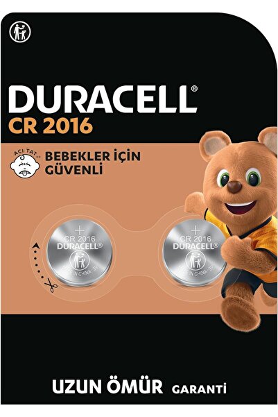 Duracell Özel 2016 Lityum Düğme Piller 3V 2 Adet