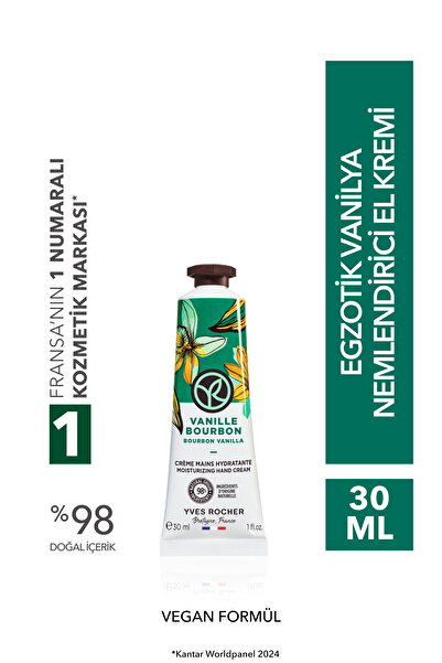 Yves Rocher El Kremi- Nemlendirici Besleyici Egzotik Vanilya- Vegan-30ml