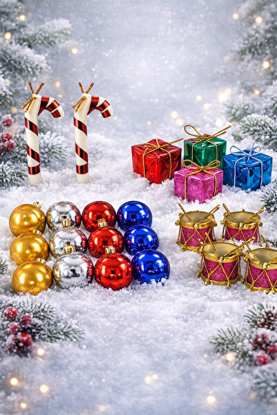 Waldern Pachet de ornamente mixte de 24 bucăți, 3 cm, pentru pomul de Crăciun 1311SERI