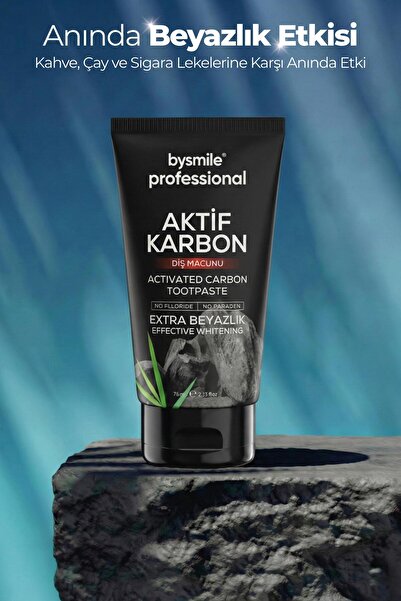 BySmile Professional Aktif Karbon Diş Beyazlatıcı Macun – Kalıcı Etki, Leke Giderici & Ferah Nefes (75 ml)