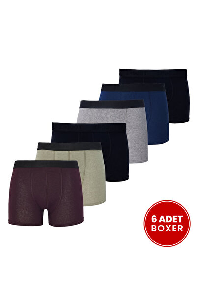 Tudors Ανδρικό μπόξερ από εύκαμπτο ύφασμα 6 τεμαχίων από βαμβακερό Lycra