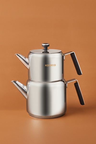 Karaca Yasemin Indüksiyon Tabanlı Çelik Midi Çaydanlık Takımı