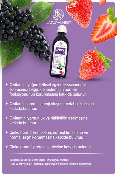 Naturalnest Immy Şurup 150 ml - Beta Glukan, Kara Mürver, C Vitamini, Çinko