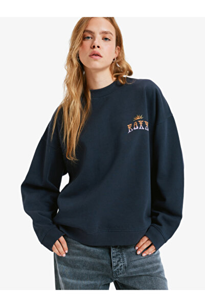 Roxy Линия Oversized - Оверсайз суитшърт с ефект на винтидж измиване за жени