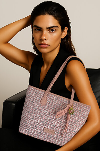 Pierre Cardin حقيبة كتف نسائية باللون الأزرق مونوغرام رقمي 05PO25Y10705