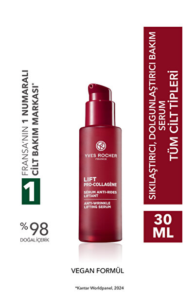 Yves Rocher Serum-Sıkılaştırıcı,Dolgunlaştırıcı Bitkisel Kolajen ve Hyaluronik Bakım/Lift Pro Collagene